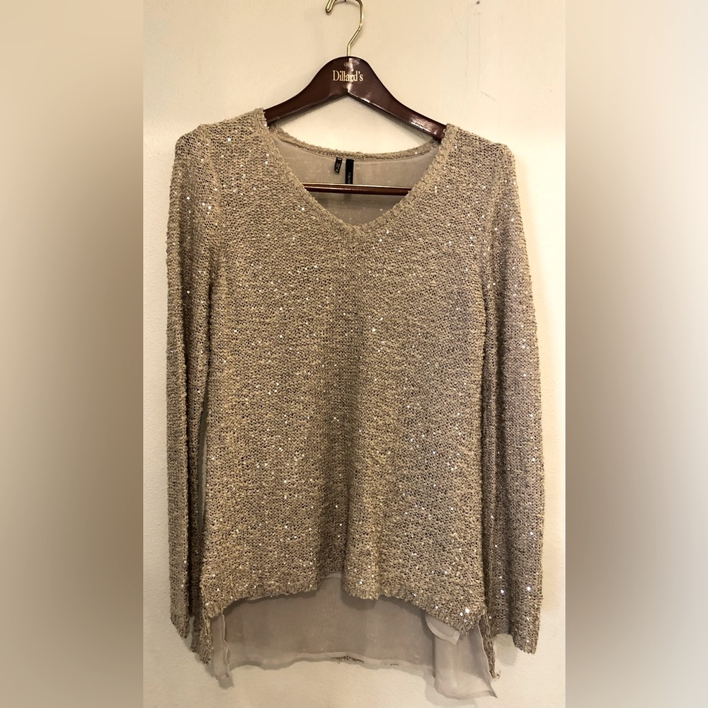 Maurice’s Long Champagne Sequin Sweater